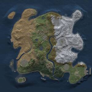 Thumbnail Rust Map: Procedural Map, Size: 3000, Seed: 9302026, 15 Monuments