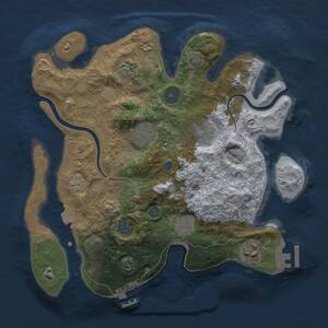 Thumbnail Rust Map: Procedural Map, Size: 3000, Seed: 1019523590, 13 Monuments