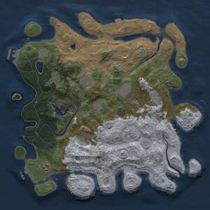 Thumbnail Rust Map: Procedural Map, Size: 4000, Seed: 58744231, 19 Monuments