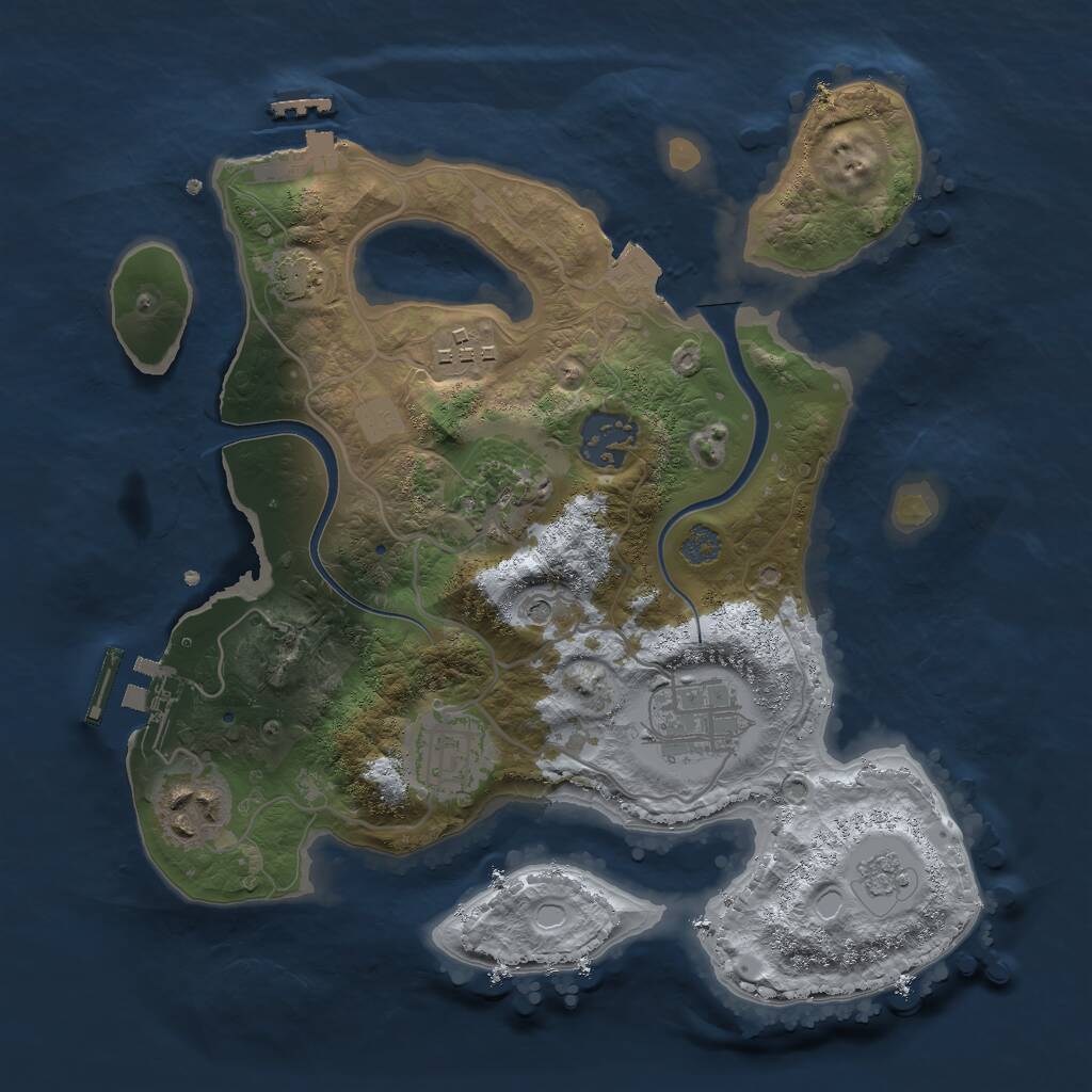 Rust Map: Procedural Map, Size: 2800, Seed: 540952, 12 Monuments