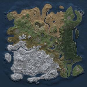 Thumbnail Rust Map: Procedural Map, Size: 4500, Seed: 297, 18 Monuments