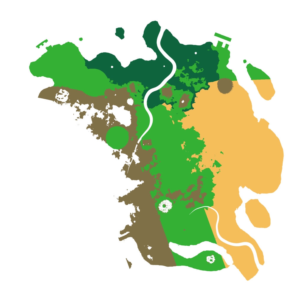 Biome Rust Map: Procedural Map, Size: 3500, Seed: 1070417992