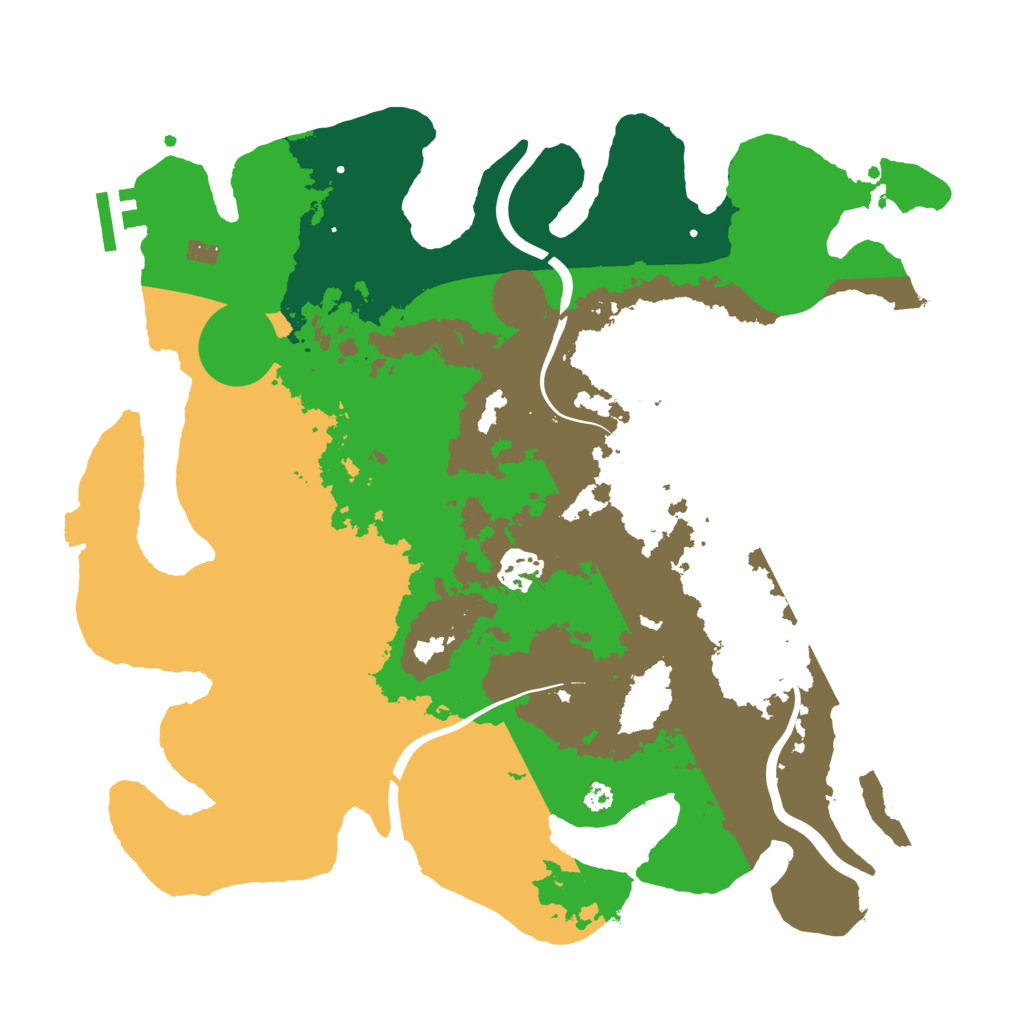 Biome Rust Map: Procedural Map, Size: 3500, Seed: 1054959123
