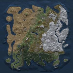 Thumbnail Rust Map: Procedural Map, Size: 4000, Seed: 1552733220, 17 Monuments