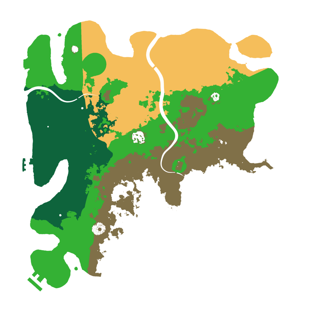 Biome Rust Map: Procedural Map, Size: 3600, Seed: 168576