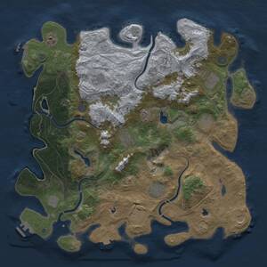 Thumbnail Rust Map: Procedural Map, Size: 4500, Seed: 1920274544, 19 Monuments