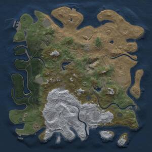 Thumbnail Rust Map: Procedural Map, Size: 4500, Seed: 1189436084, 19 Monuments