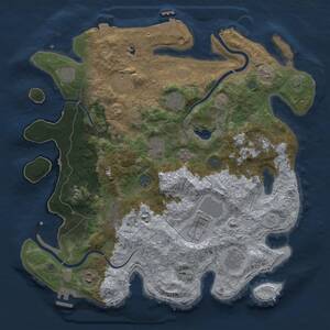 Thumbnail Rust Map: Procedural Map, Size: 4000, Seed: 2126420221, 16 Monuments