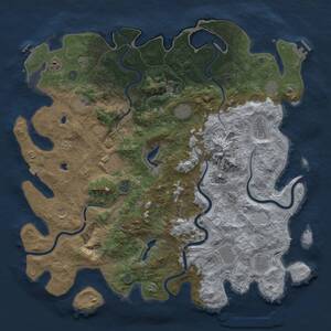 Thumbnail Rust Map: Procedural Map, Size: 5000, Seed: 1866627053, 19 Monuments
