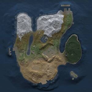 Thumbnail Rust Map: Procedural Map, Size: 2000, Seed: 1075356788, 9 Monuments