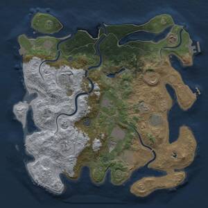 Thumbnail Rust Map: Procedural Map, Size: 4000, Seed: 171108122, 18 Monuments