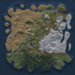 Thumbnail Rust Map: Procedural Map, Size: 4500, Seed: 298, 19 Monuments