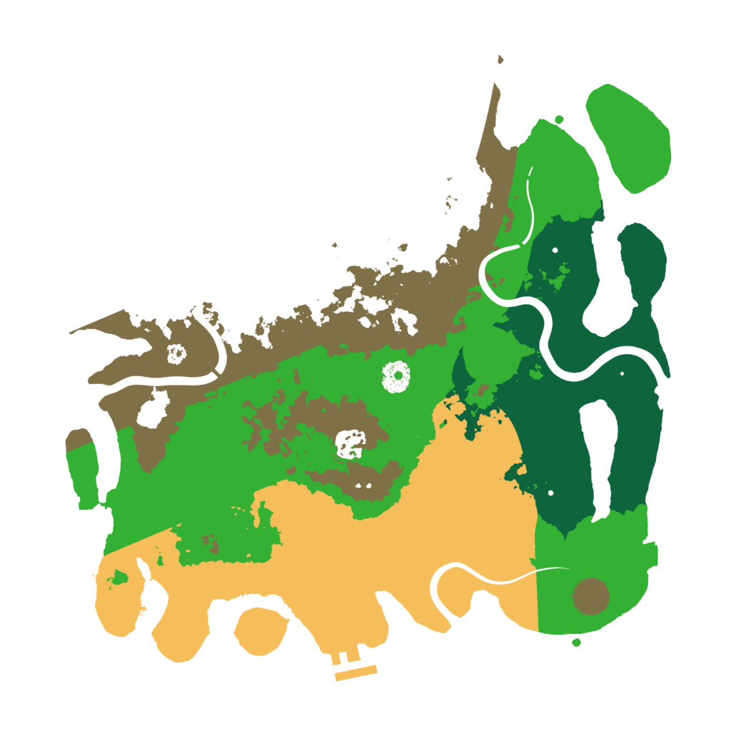 Biome Rust Map: Procedural Map, Size: 3500, Seed: 32158090
