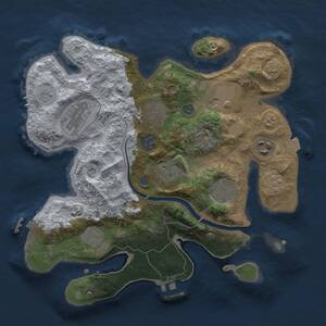 Thumbnail Rust Map: Procedural Map, Size: 3000, Seed: 1220603468, 16 Monuments
