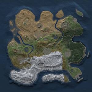 Thumbnail Rust Map: Procedural Map, Size: 3000, Seed: 870034476, 15 Monuments
