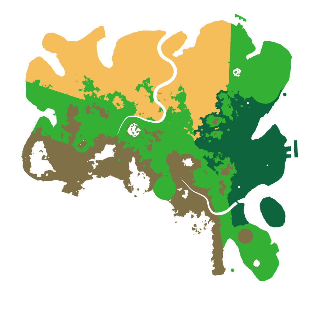 Biome Rust Map: Procedural Map, Size: 3700, Seed: 577855220