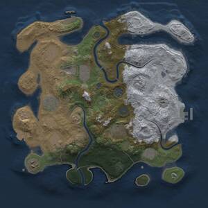 Thumbnail Rust Map: Procedural Map, Size: 3500, Seed: 457359979, 15 Monuments