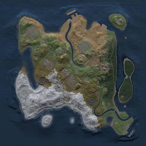 Thumbnail Rust Map: Procedural Map, Size: 3000, Seed: 1399983438, 15 Monuments