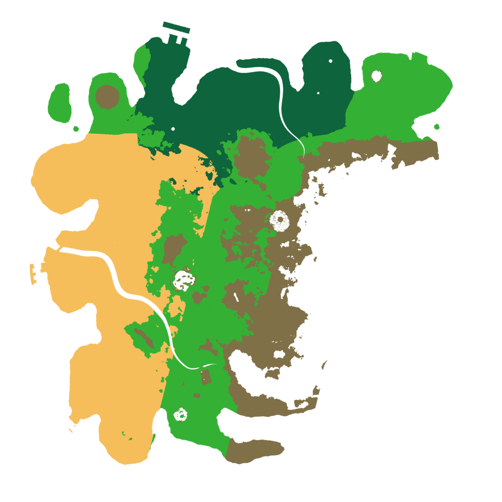 Biome Rust Map: Procedural Map, Size: 3700, Seed: 77258002