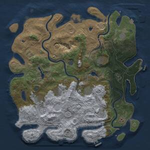 Thumbnail Rust Map: Procedural Map, Size: 4500, Seed: 1037960418, 19 Monuments