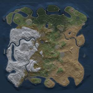Thumbnail Rust Map: Procedural Map, Size: 4250, Seed: 1734042454, 19 Monuments