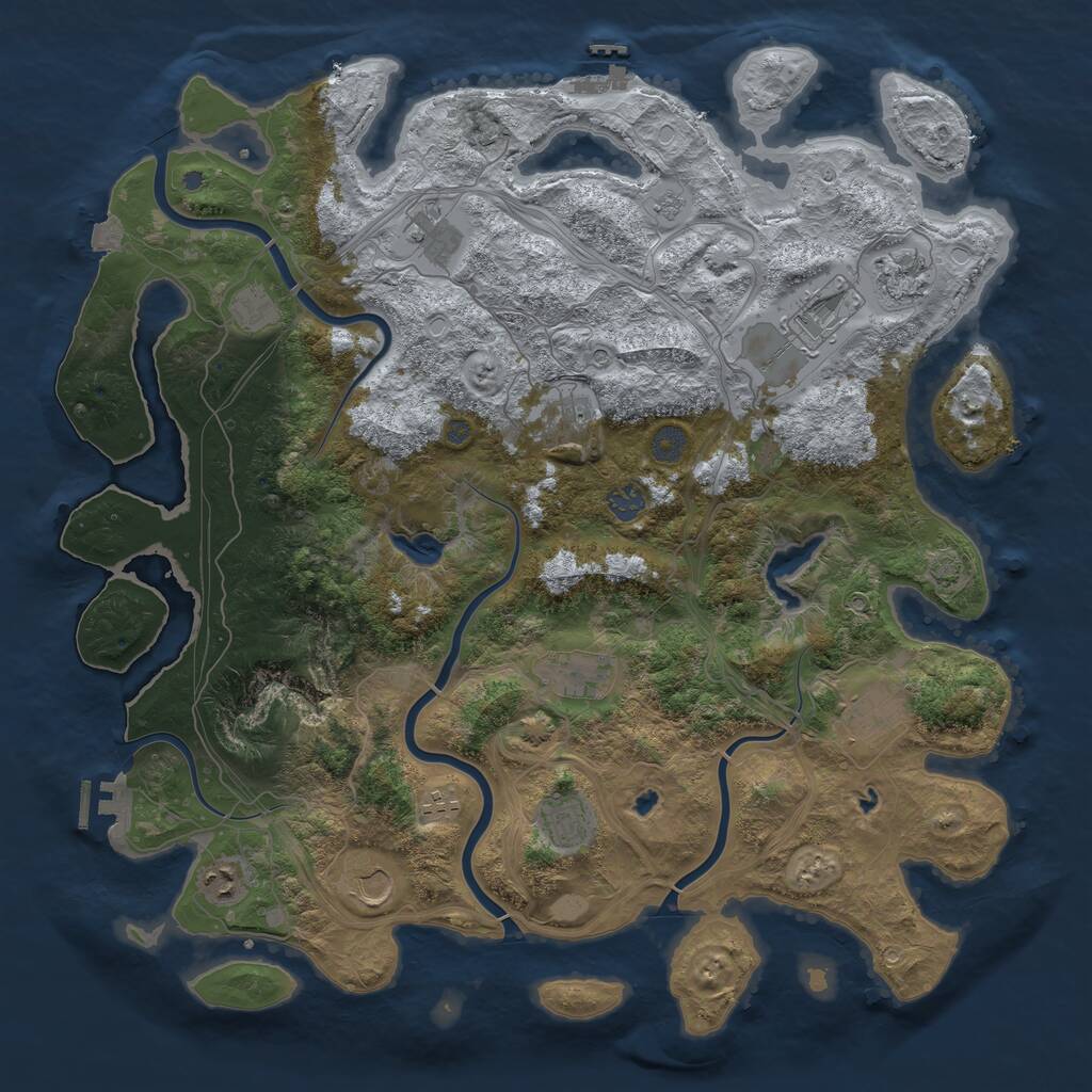 Rust Map: Procedural Map, Size: 4500, Seed: 88239, 17 Monuments
