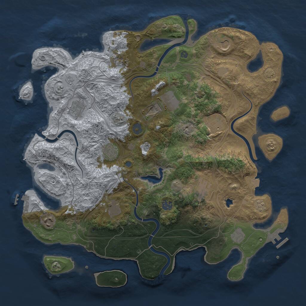 Rust Map: Procedural Map, Size: 4250, Seed: 425675632, 19 Monuments