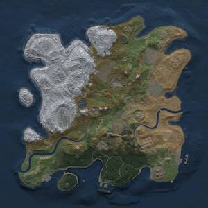 Thumbnail Rust Map: Procedural Map, Size: 3500, Seed: 1201989092, 17 Monuments