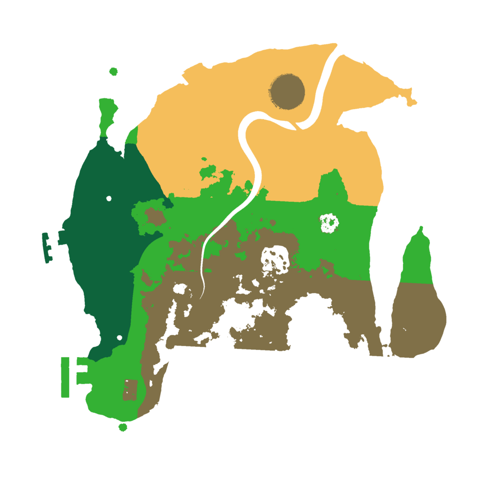 Biome Rust Map: Procedural Map, Size: 2500, Seed: 58667