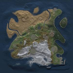 Thumbnail Rust Map: Procedural Map, Size: 3000, Seed: 2064761174, 14 Monuments