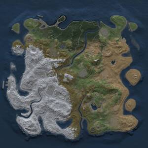 Thumbnail Rust Map: Procedural Map, Size: 4000, Seed: 1245781702, 19 Monuments