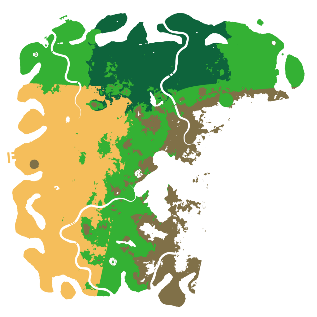 Biome Rust Map: Procedural Map, Size: 6000, Seed: 130067