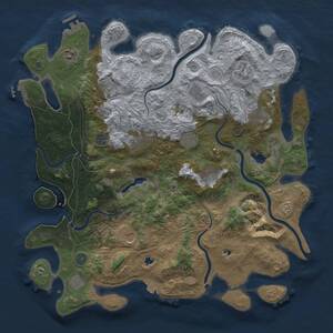 Thumbnail Rust Map: Procedural Map, Size: 4500, Seed: 21626, 19 Monuments