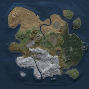 Thumbnail Rust Map: Procedural Map, Size: 3000, Seed: 357383629, 15 Monuments