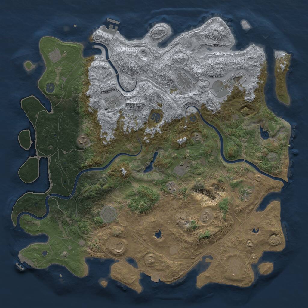 Rust Map: Procedural Map, Size: 4750, Seed: 138020313, 19 Monuments