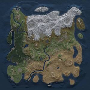 Thumbnail Rust Map: Procedural Map, Size: 4000, Seed: 2094464945, 17 Monuments
