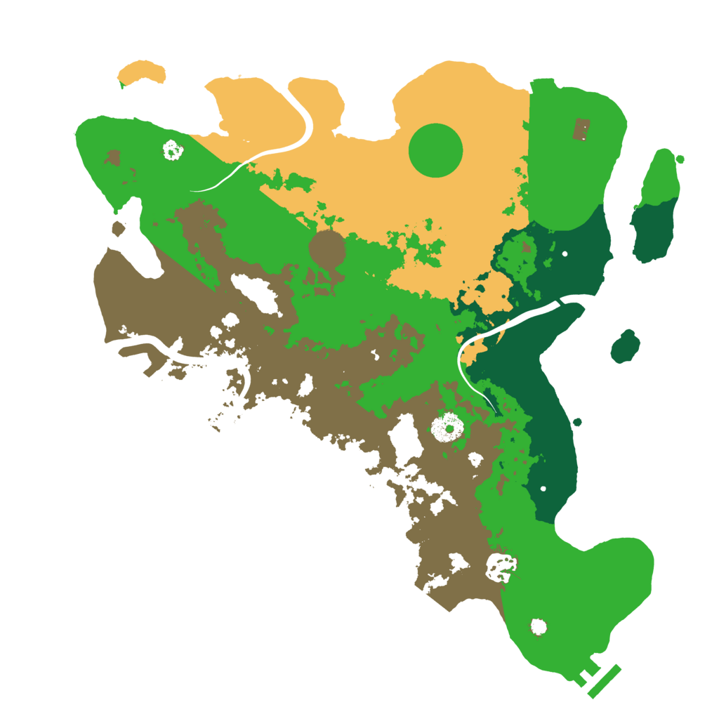 Biome Rust Map: Procedural Map, Size: 3500, Seed: 1298266725