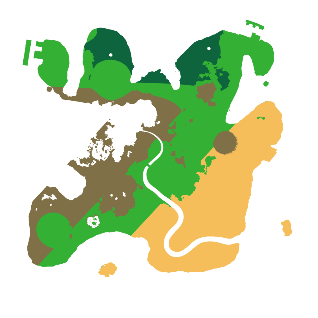 Biome Rust Map: Procedural Map, Size: 2500, Seed: 197063614
