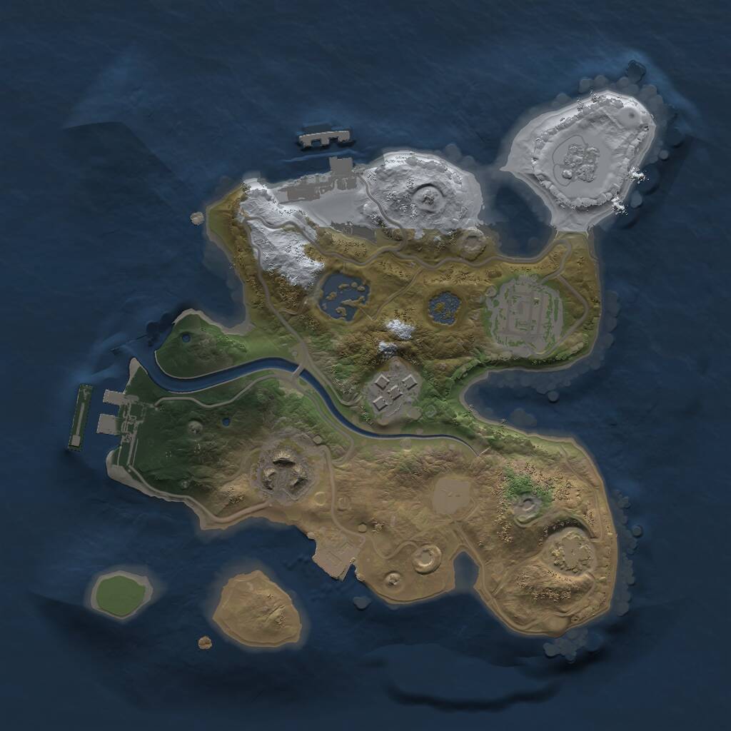 Rust Map: Procedural Map, Size: 2250, Seed: 148820482, 11 Monuments