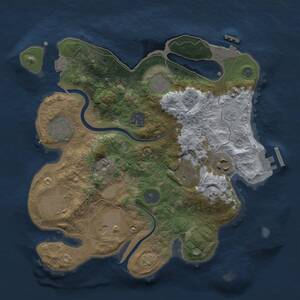 Thumbnail Rust Map: Procedural Map, Size: 3000, Seed: 835642727, 15 Monuments