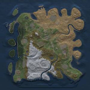 Thumbnail Rust Map: Procedural Map, Size: 3800, Seed: 1793755626, 19 Monuments