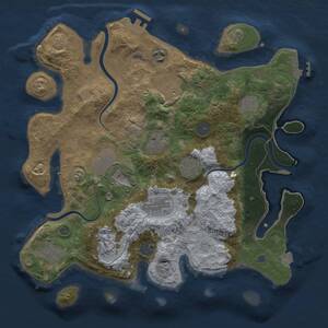 Thumbnail Rust Map: Procedural Map, Size: 3500, Seed: 1546807473, 18 Monuments