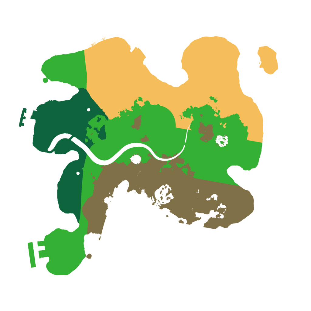Biome Rust Map: Procedural Map, Size: 2500, Seed: 23821