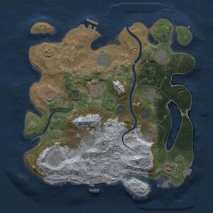 Thumbnail Rust Map: Procedural Map, Size: 3500, Seed: 40700, 19 Monuments