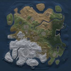 Thumbnail Rust Map: Procedural Map, Size: 3750, Seed: 1728025271, 18 Monuments