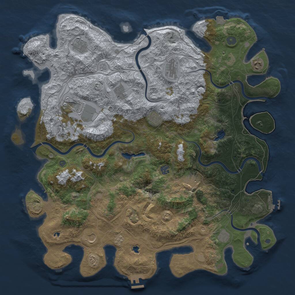 Rust Map: Procedural Map, Size: 4750, Seed: 71450, 19 Monuments