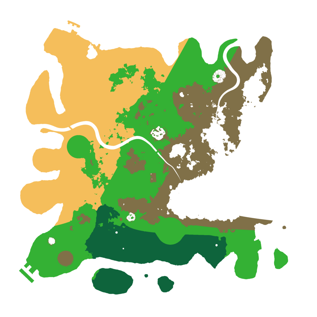 Biome Rust Map: Procedural Map, Size: 3600, Seed: 1685571565