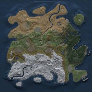Thumbnail Rust Map: Procedural Map, Size: 3500, Seed: 715939913, 18 Monuments