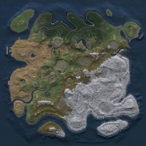 Thumbnail Rust Map: Procedural Map, Size: 4000, Seed: 748038627, 19 Monuments