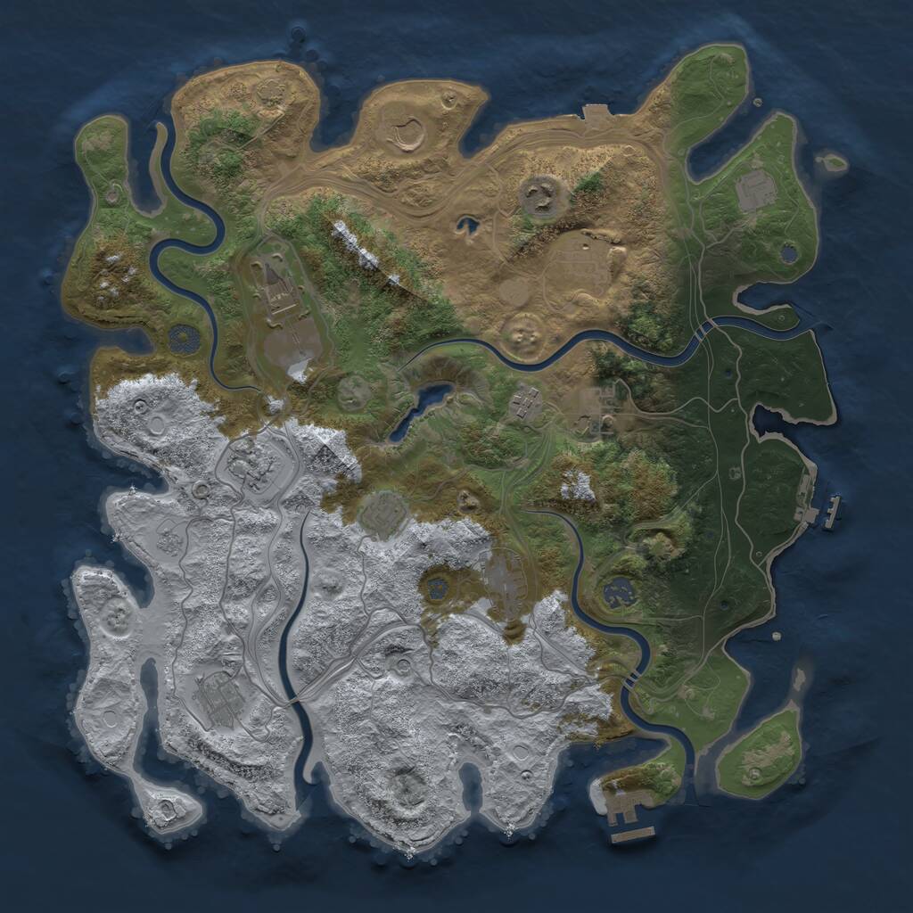 Rust Map: Procedural Map, Size: 4250, Seed: 9102026, 19 Monuments